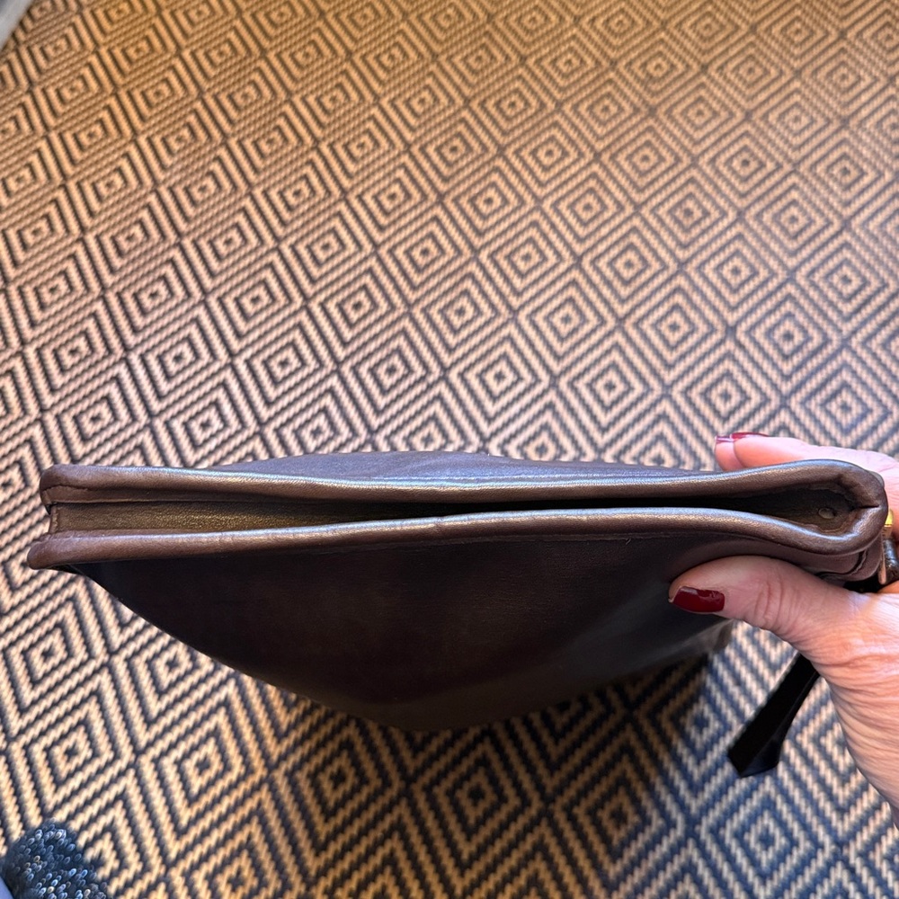 Vintage Coach slim clutch large 9555 MOCHA GLUE IN REGISTRATION NEW YORK CITY - Picture 12 of 16